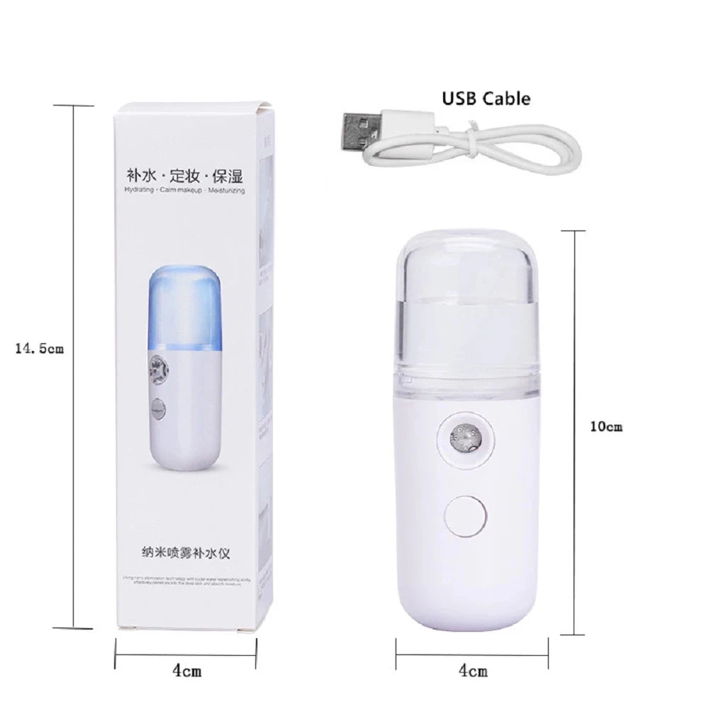 Pulvérisateur Facial à brume USB, humidificateur, nébuliseur Rechargeable, vapeur pour le visage, Instruments de beauté hydratants, outils de soins de la peau