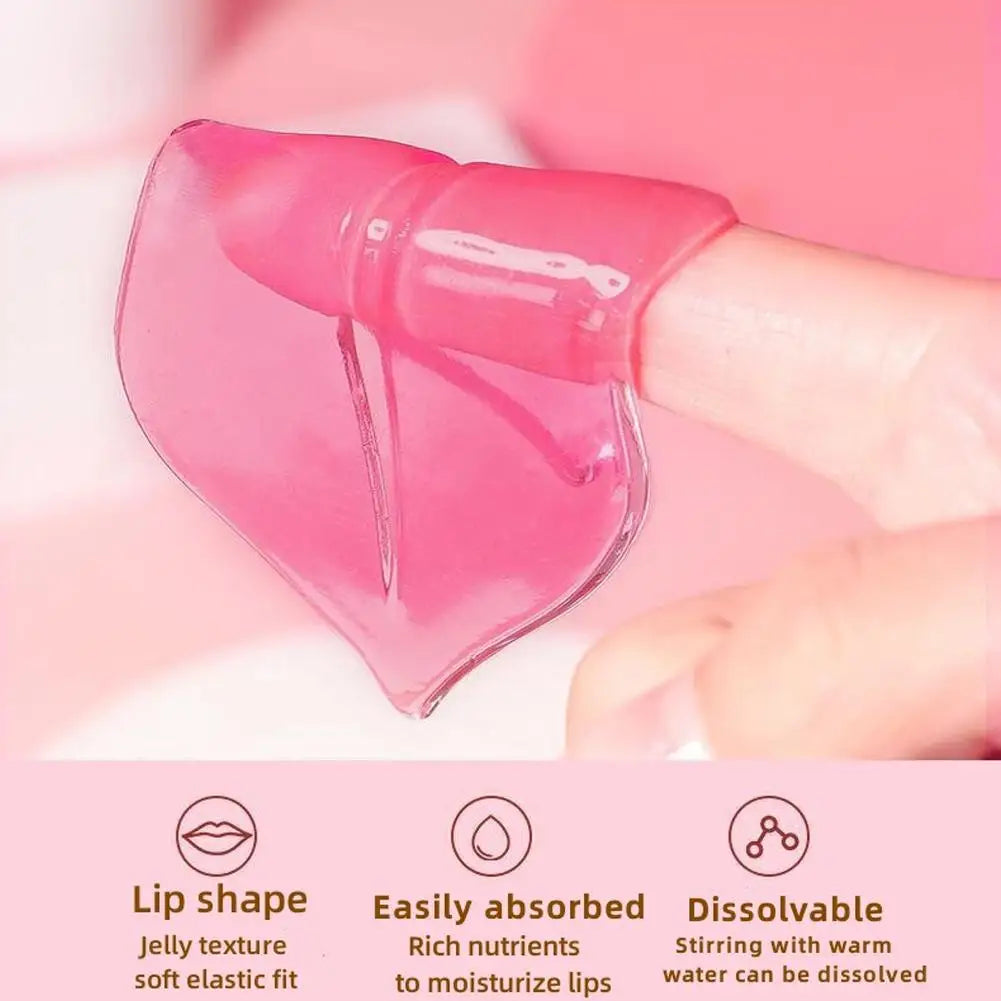 Masque à lèvres au collagène, masque de sommeil aux fraises, baume hydratant, patchs nourrissants pour les lèvres, tampons en Gel, crème de soin pour la peau