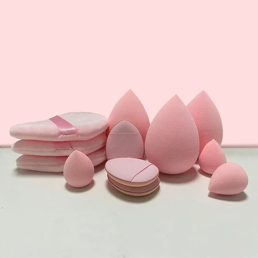 Éponge de maquillage multicolore, 12 pièces, mélangeur, œuf de beauté, bouffante de cosmétiques, fond de teint doux, bouffantes de poudre, accessoires de maquillage pour femmes