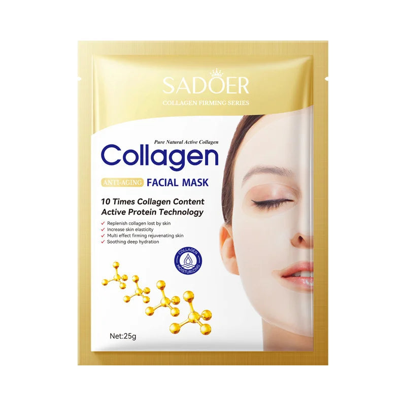 Masque Facial Anti-rides au collagène, 10 pièces, Anti-vieillissement, estompe les ridules, peau ferme, hydratant, éclaircissant, soins de la peau, cosmétiques coréens