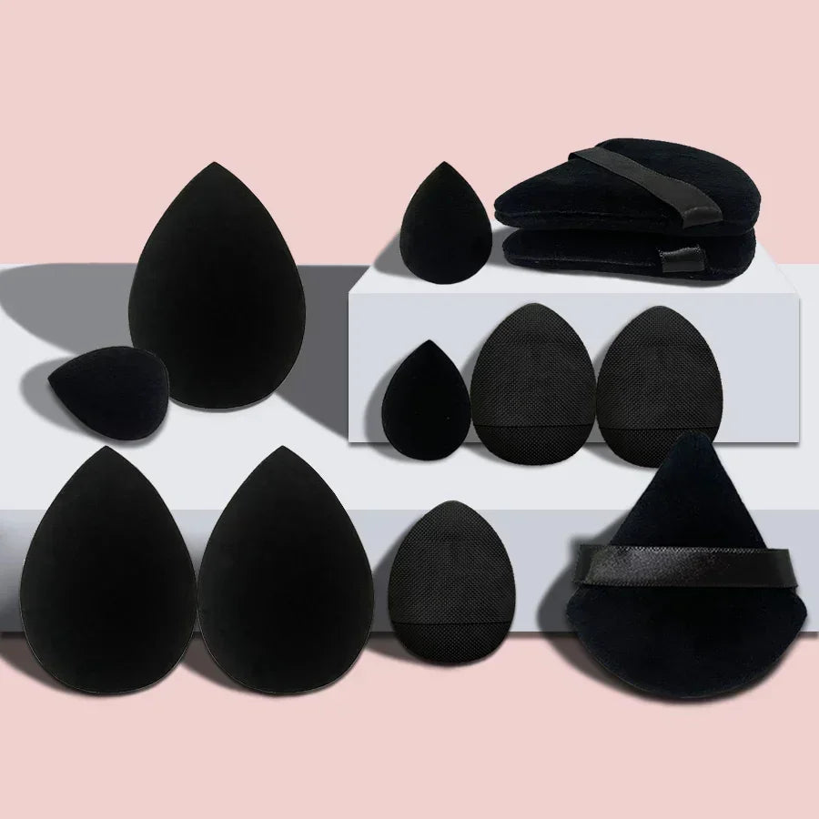 Éponge de maquillage multicolore, 12 pièces, mélangeur, œuf de beauté, bouffante de cosmétiques, fond de teint doux, bouffantes de poudre, accessoires de maquillage pour femmes