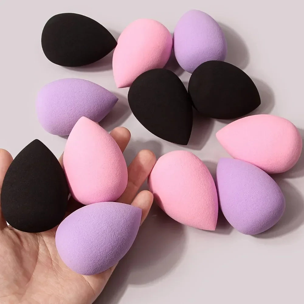 Éponge de maquillage multicolore, 12 pièces, mélangeur, œuf de beauté, bouffante de cosmétiques, fond de teint doux, bouffantes de poudre, accessoires de maquillage pour femmes