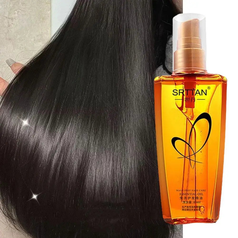 Sérum capillaire à l'huile d'argan marocaine, brume d'huile légère pour pointes fourchues, cheveux crépus et mèches, réparation d'huile capillaire, brillant